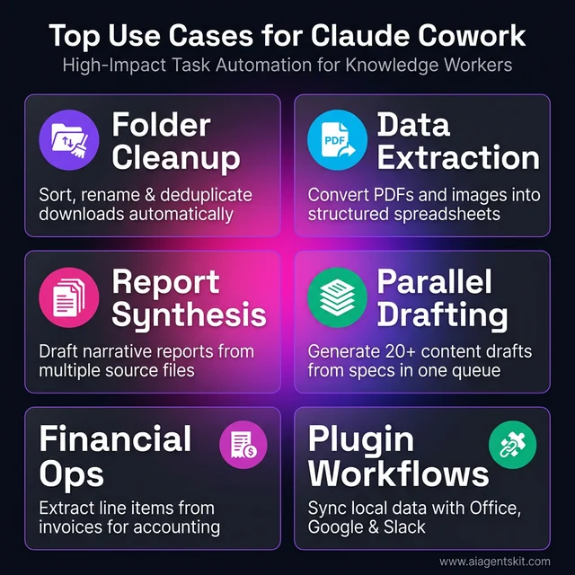 Claude Cowork High-Impact Use Cases Grid
