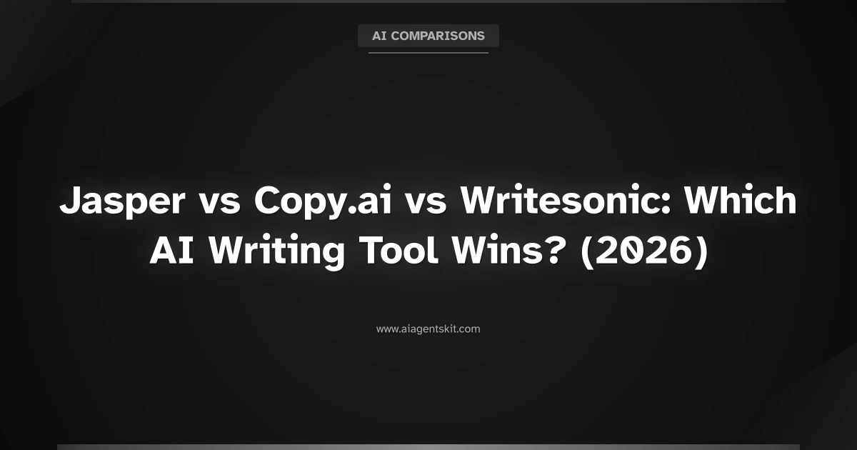 Featured image for Jasper vs Copy.ai vs Writesonic: Which AI Writing Tool Wins? (2026)