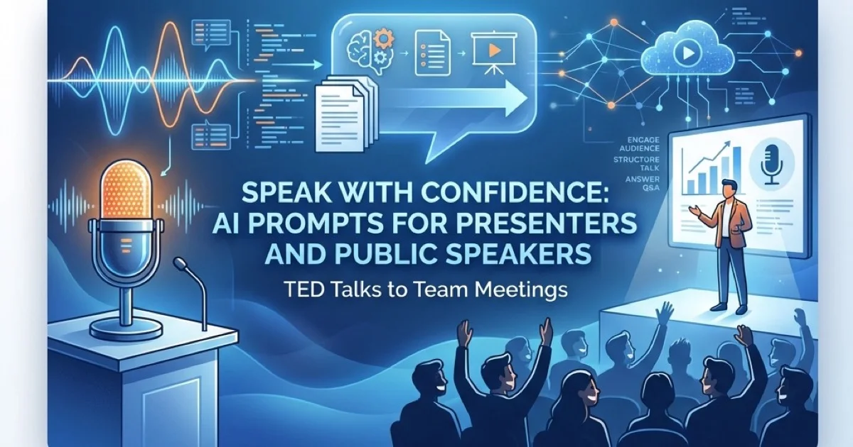 Featured image for Speak with Confidence: AI Prompts for Presenters and Public