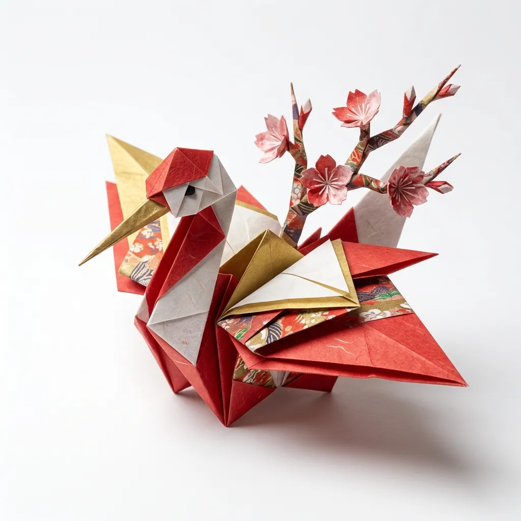 Intricate origami eagle paper art illustration generated with Nano Banana creative prompt